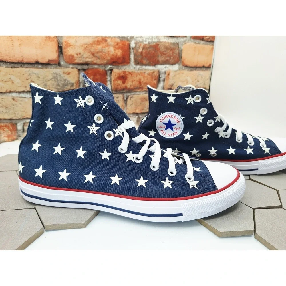 Converse Chuck Taylor All Star Hi Navy Stars Men's 10 USA Red White Blue A15503F